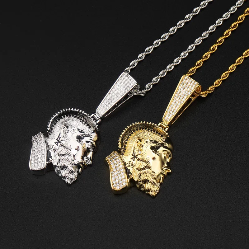 Хип хоп Nipsey Hussle ожерелье и кулон с цепочкой 2 цвета Iced Out Bling кубический циркон мужские рэппер ювелирные изделия
