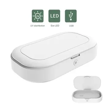 

8 UV LED Lamp Box for Phone Wireless Charger 3 in 1 Ultraviolet Light USB Disinfection Sanitizer for iOS Android Phone