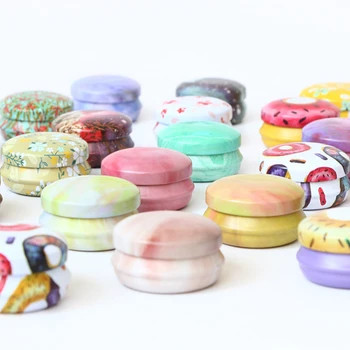

12pcs Mini Tin Box Elegant DIY Candle Jar Balm Cosmetic Round Empty Iron Box Portable Lipstick Zipper Cream Storage Gift Boxes