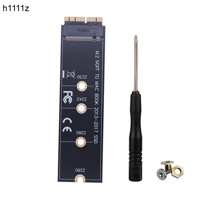 M.2 NVME SSD Adaptador convertidor para MacBook Air 2013, 2014, 2015, 2017 A1465 A1466 Pro A1398 A1502 A1419 2230-2280 NVME/AHCI M.2 SSD