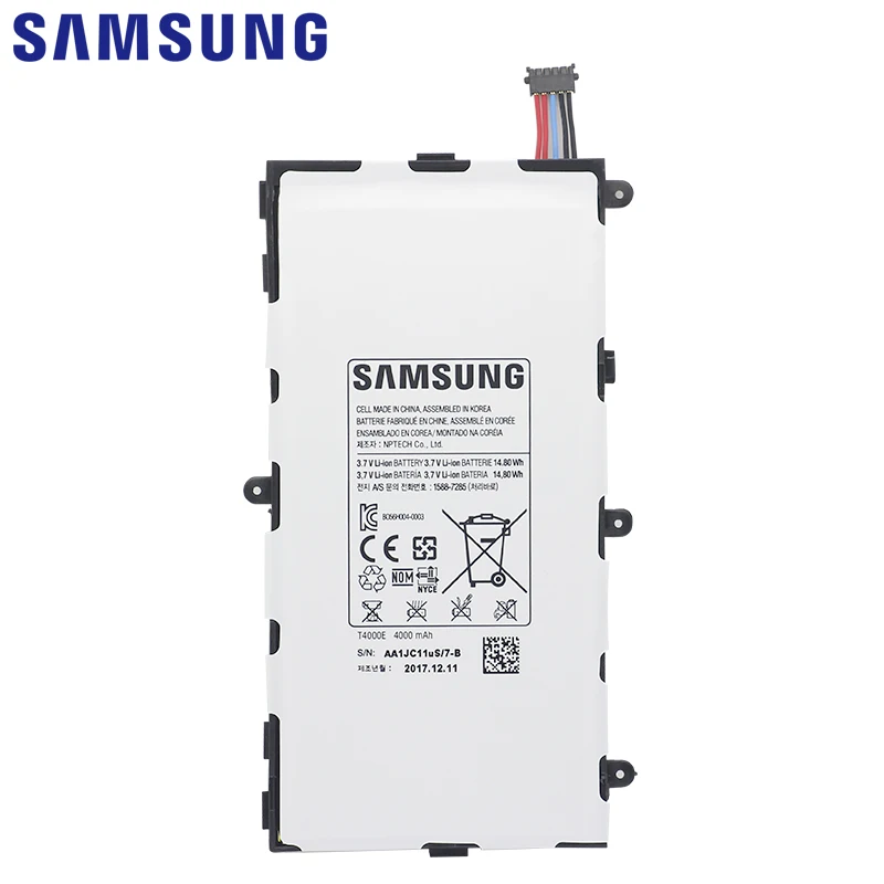 Оригинальная батарея samsung T4000E для samsung Galaxy Tab 3 7,0 T211 T210 T215 T210R T217A SM-T210R T2105 P3210 P3200 4000 мА-ч