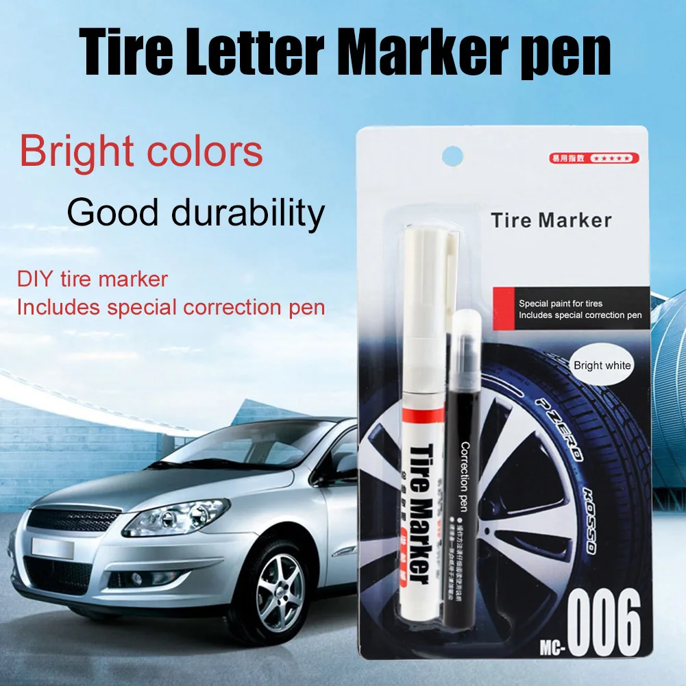 

1 set Waterproof Permanent Oily Paint Marker Pen Car Tyre Tires Tread CD Mark Metal Wood School Art Graffti Stationery