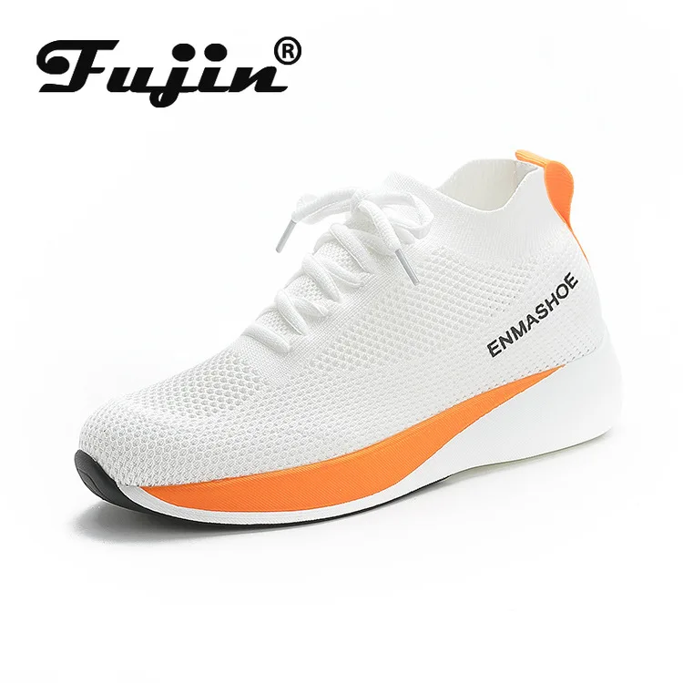 Fujin/высококачественные женские кроссовки на платформе Летняя обувь Женская