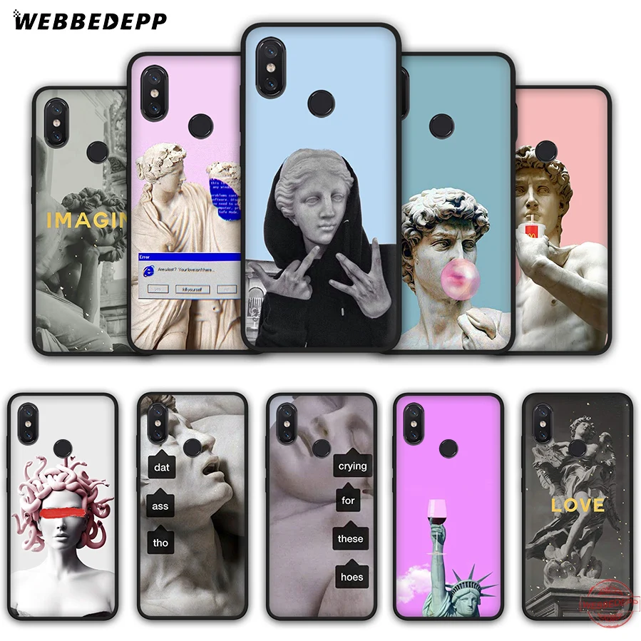 WEBBEDEPP Alternative statue art Soft Case for Xiaomi Mi A3 9 9T 10 Lite CC9E Max 3 Redmi 7A K20 Pro K30 X2 | Мобильные телефоны и