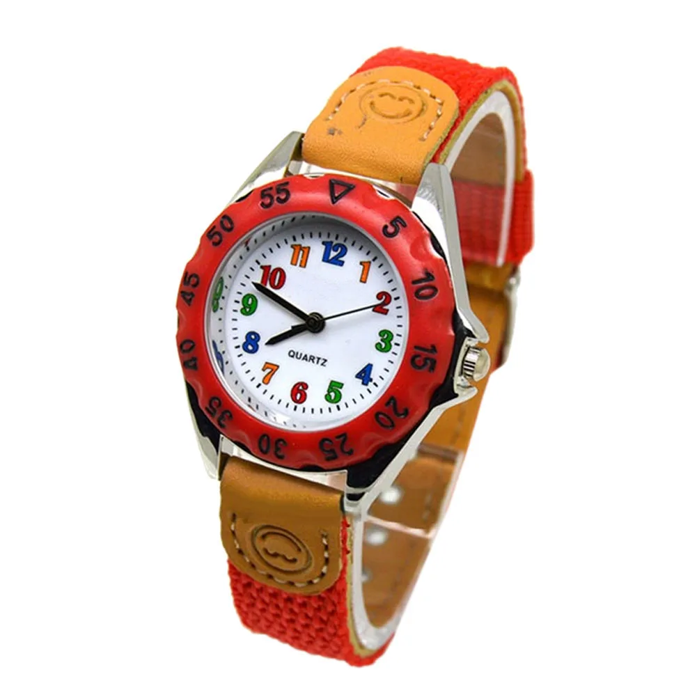 Cute Boys Girls Quartz Watch Kids Children's Fabric Strap Student Time Clock Wristwatch Gifts New Arrival | Электроника