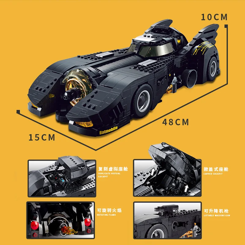 

Decool 7144 Batman Movie Batman Batmobile Dc Super Hero 1778pcs Bricks Figure Model Set Building Block Toys Gift Children Batman