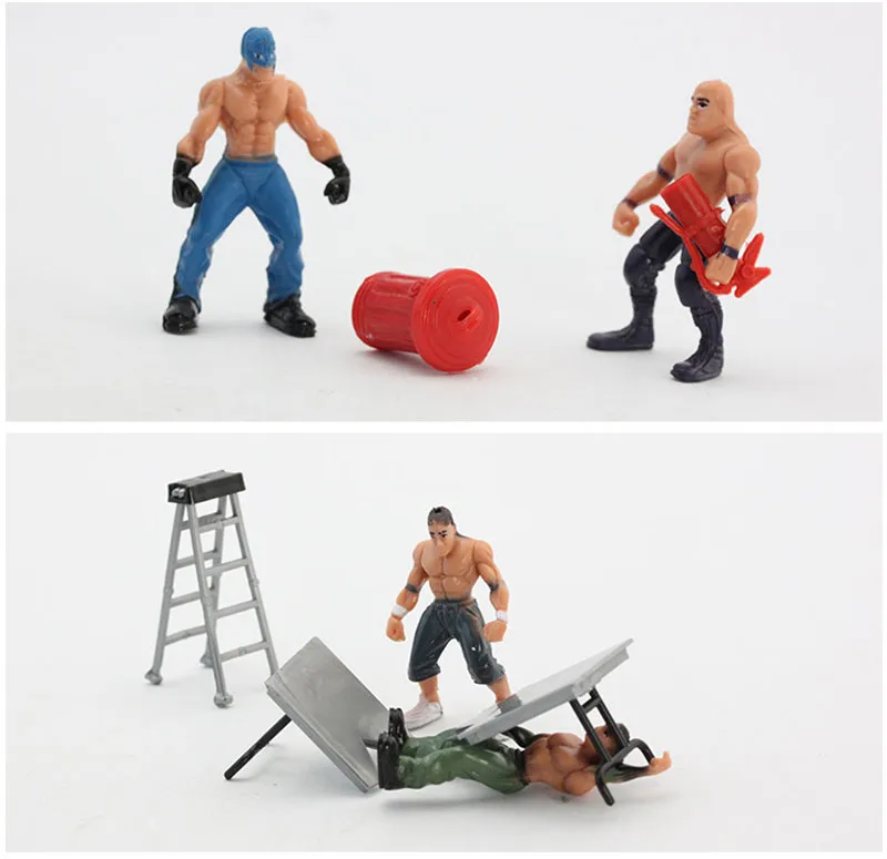 Статуэтка набор колец борец WWE сцена модель украшения детские развивающие игрушки Горячая Распродажа