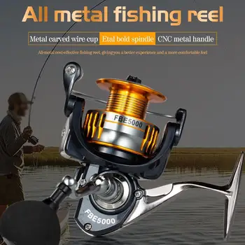 

HiMISS Full Metal Fishing Reel Unidirectional Zero Clearance Spinning Wheel High Speed Ratio Midline Cup Double Rocker