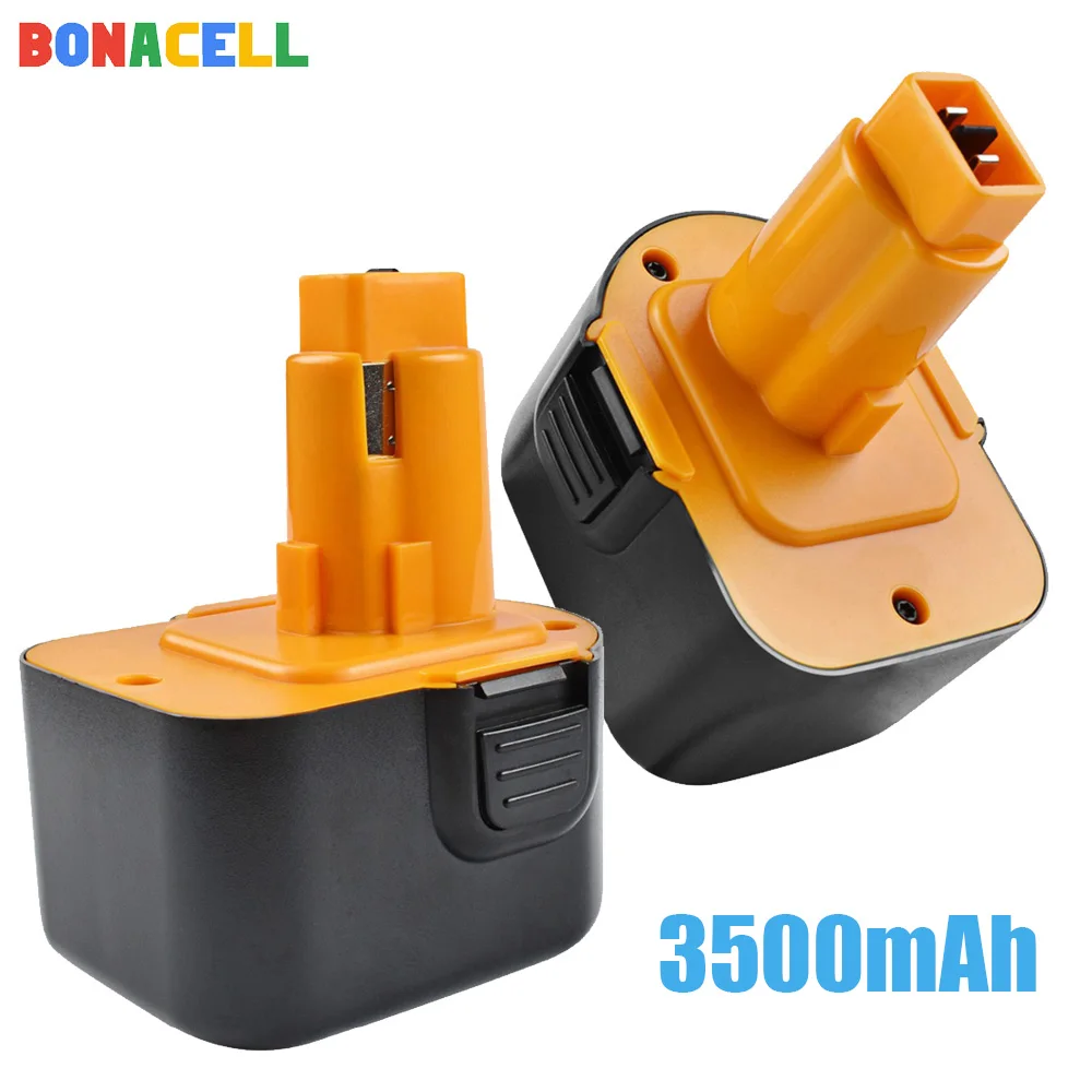 Bonacell 12V 3500mAh для Black& Decker PS130 PS130A аккумулятор для электроинструмента A9252 A-9252 A9275 A-9275 A9266 - Цвет: 3500mAH 2PACK