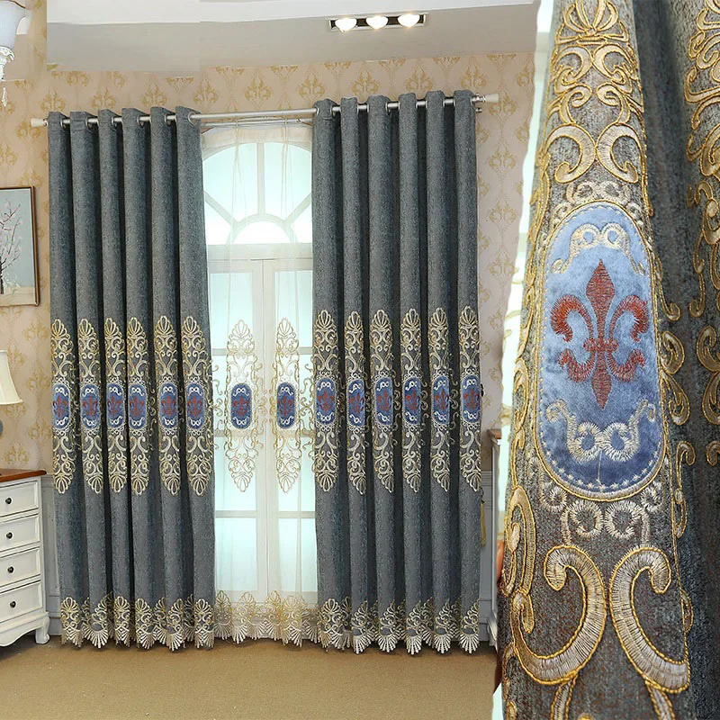 

European shading jacquard curtains for the Living Room bedroom kitchen Window curtain Bedroom luxury drapes