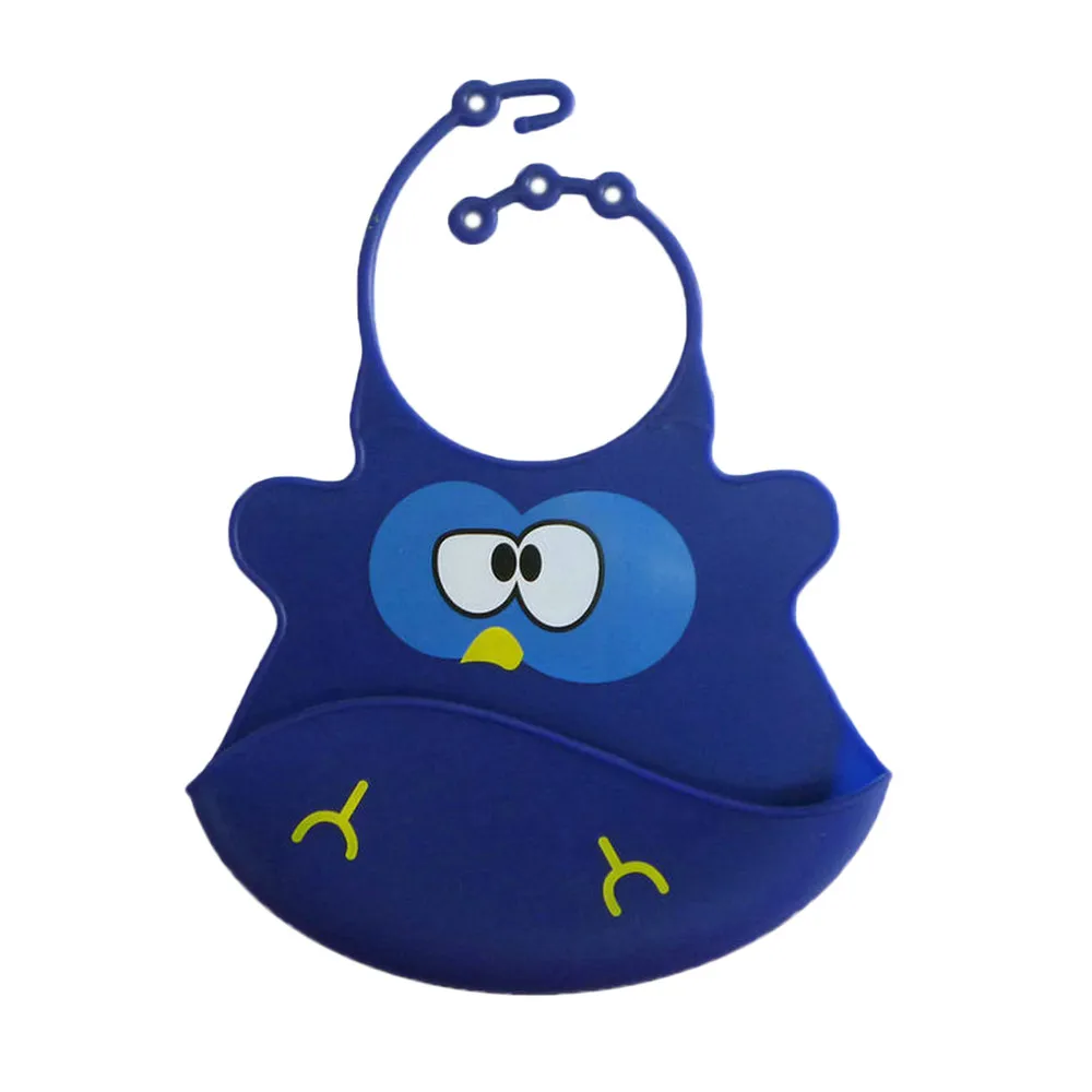  2020 Baby Bibs Baby waterproof bib white Silicone Waterproof Bib with Pockets Baby Newborn Cartoon Aprons Silicone saliva bib
