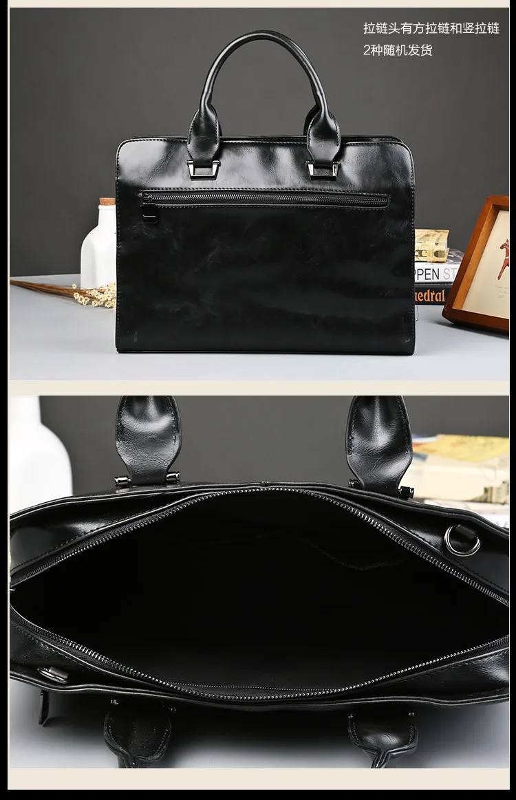New fashion portable shoulder bag messenger bag business computer bag men's briefcase
