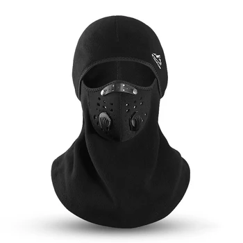 

Cycling Face Mask Anti-Dust Winter Ski Mask With Filter Carbon Breathing Windproof Full Face Cover Balaclava Skiing Skating Hat