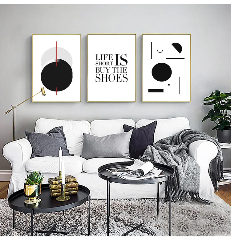 

Nordic Abstract Geometry Canvas Art Print Wall Pictures For Living Room Poster Canvas Painting wall murals picture Home Decor