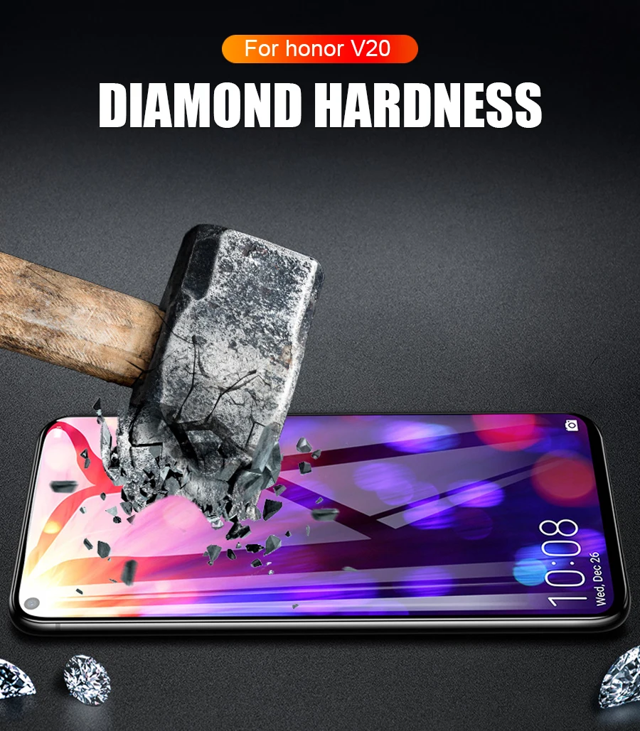 9D Full Protective Glass For Honor View 20 20i 20S 20E V20 Screen Protector On honor 30 Lite 30i 30S V30 Pro Tempered Glass Film phone glass protector