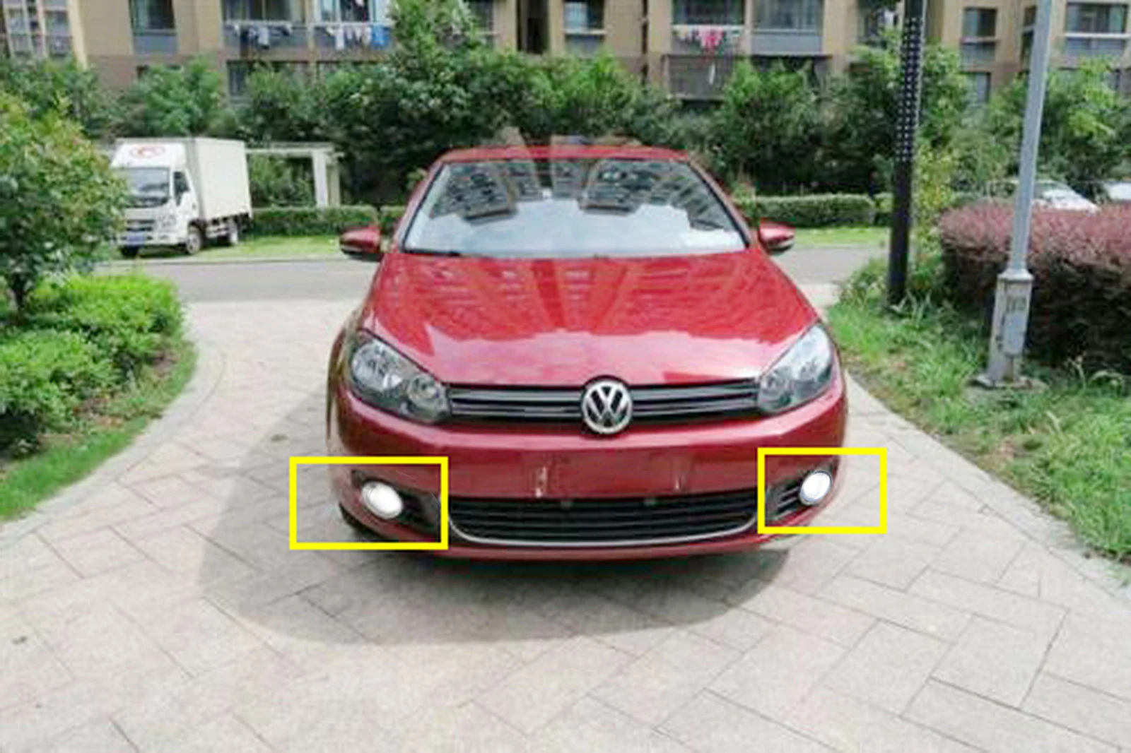 Для VW Golf MK6 Jetta Touran передний бампер противотуманный светильник с 45 Вт Светодиодная лампа Samsung L& R