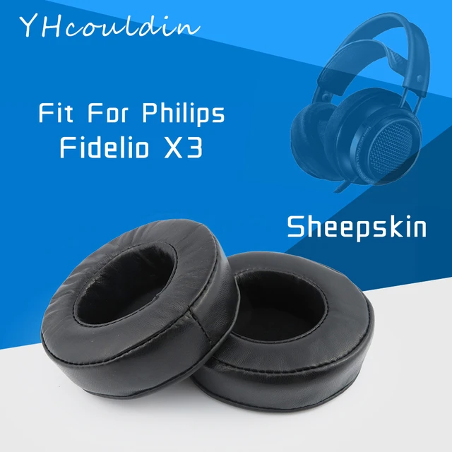 Earpads For Philips Fidelio X3 Headphone Sheepskin Pads Accessaries Replacement  Ear Cushions Wrinkled Leather Material - AliExpress
