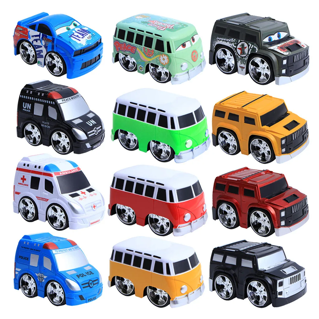 Interactive Car Toys For Children Plastic Car Toys For Boys Pull Back Car 12 Pack Mini Plastic Vehicle Set Car for Boys W920