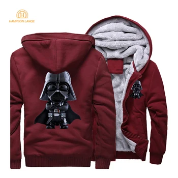 

Jedi Knights Winter Men Thick Warm Fleece Jacket Darth Vader Coat Star Wars Hoodies Coats Hoody Long Sleeve Tracksuit Jackets