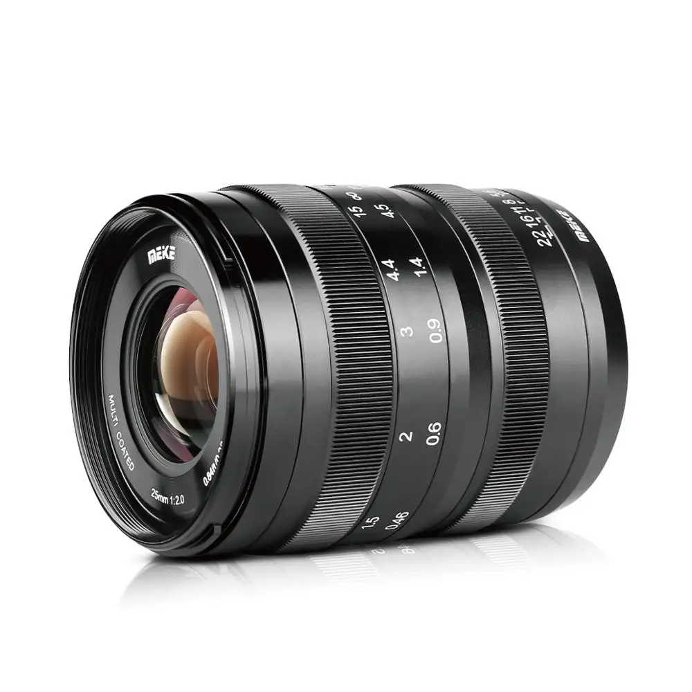 Meike 25 мм f/2,0 с низким уровнем искажений ручная фокусировка объектива для sony a6000 a6300 a6500 a5000 NEX3/5/6/7 APS-C рамка беззеркальных камер