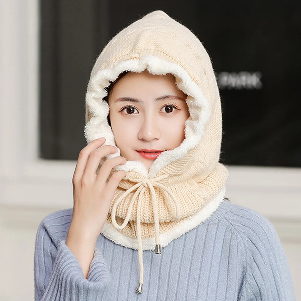Зимняя вязаная однотонная шапка бини женский шарф Skullies Beanies Зимние шапки для женщин шапки Gorras Bonnet маска брендовые шапки