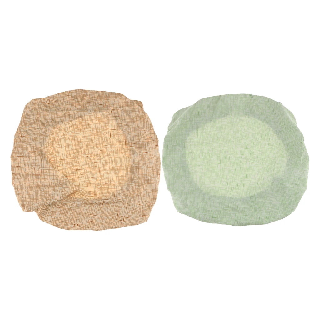 Pack 2 Spandex Stretch Chair Seat Cover Bar Stool Slipcover Home Party Pub Club- Green, Khaki