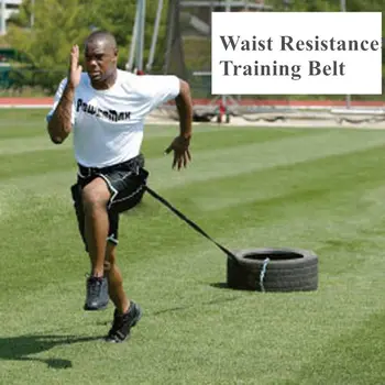 

Training Resistance Band Belt Power Strength Dragging Rope Waist Tyre Weight-Bearing Gym Equipment for Crossfit Weightlifting