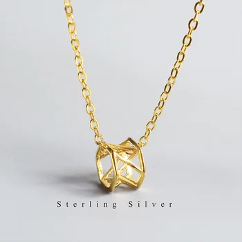 

Zobei Gold Chic Necklace Hollow Out Design Mill Mixed Necklace Fashion Sterling Silver Pendants Necklaces For Women