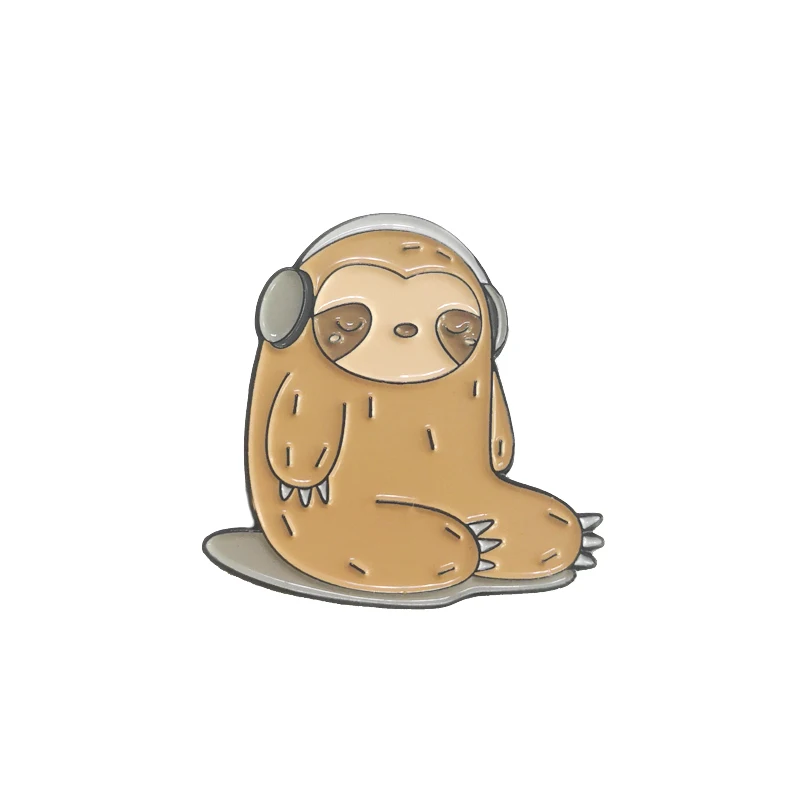 Счастливый Ленивцы эмаль булавки мультфильм звери-Ленивцы Koala коллекция Броши рюкзак одежда Нагрудный значок подарок для детей друзей - Окраска металла: Style5