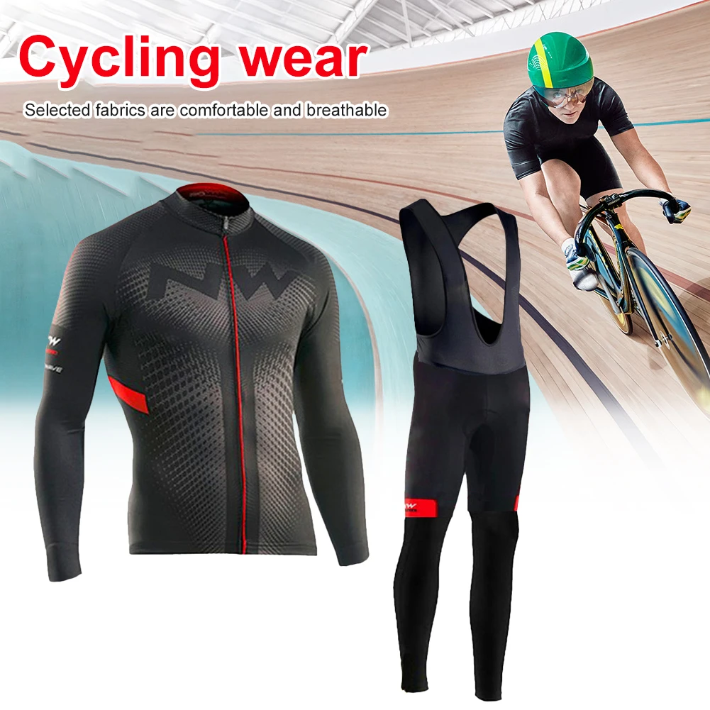 

Spring/Summer Cycling Jersey Set Breathable MTB Bicycle Cycling Clothing Mountain Bike Wear Clothes Long sleeve suit