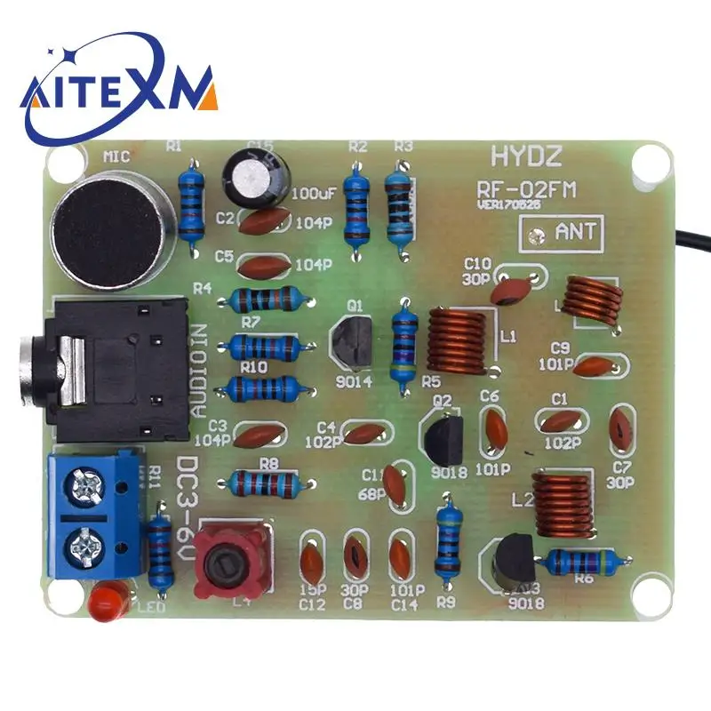 FM Stereo Radio DIY Kit - Wireless Transmitter & Receiver Module for Frequency Modulation Soldering Practice