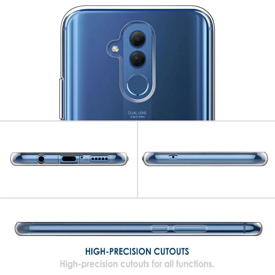 TPU чехол для huawei P20 mate 20 Lite Pro прозрачная задняя крышка телефона Honor 8X Note 10 Nova 3 3i