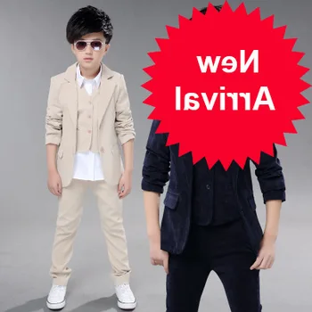 

Spring children's 2020 leisure clothing sets kids baby boy suit vest+outwear+pants gentleman clothes for formal clothing 3pcs
