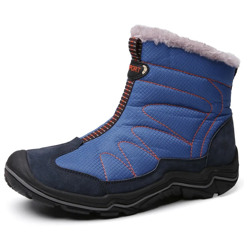 Winter Shoes Snow-Boots High-Top Non-Slip Waterproof Man Outdoor Plush Thick-Fur Large-Size