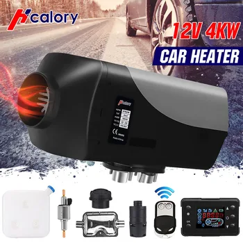

Hcalory 4KW 12V Car Heater Diesels Air Parking Heater LCD Remote Control Monitor Switch Silencer for Trucks Bus Trailer Heater