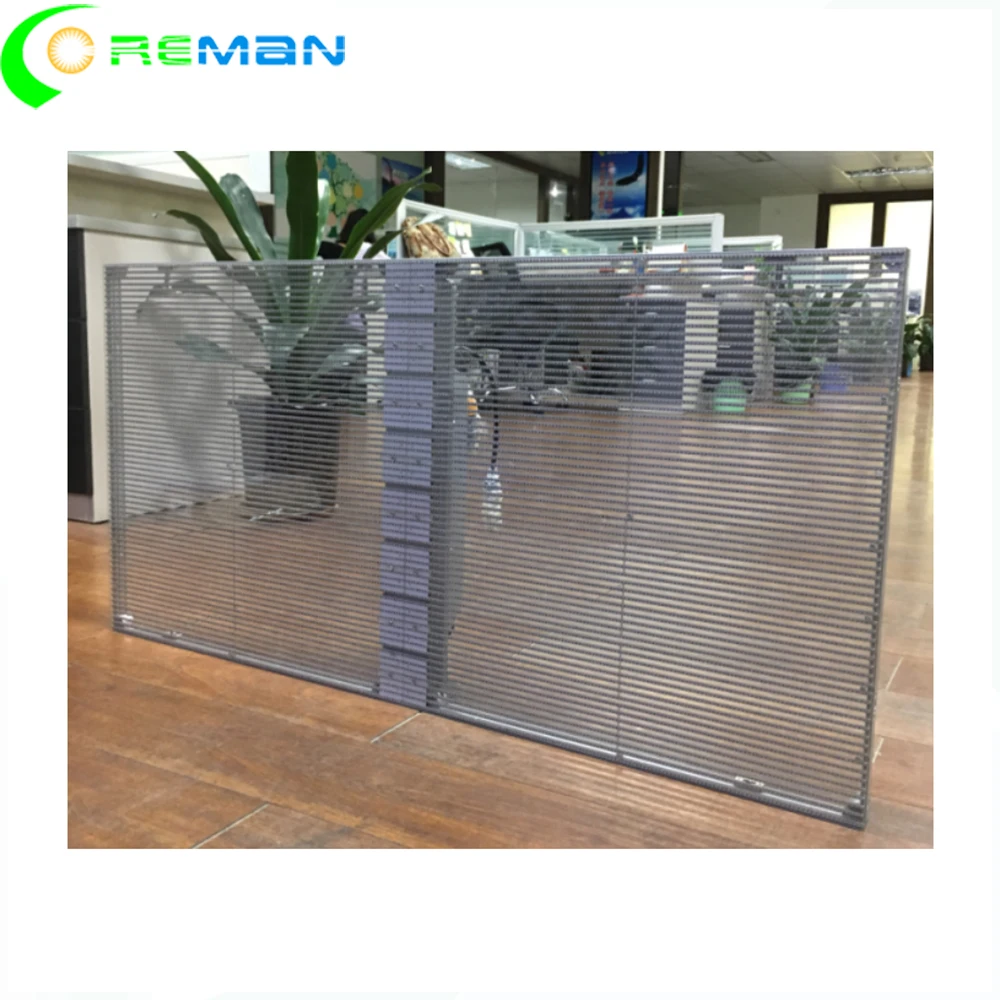 Coreman прозрачный стеклянный светодиодный экран видео стена для торгового центра отель