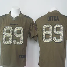 Мужчины Chicago s 89 Mike Ditka Green Салют для обслуживания Limited Джерси
