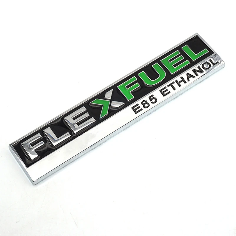 Металлическая Наклейка для автомобиля FlexFuel E85 эмблема этанола отделка 3D значок