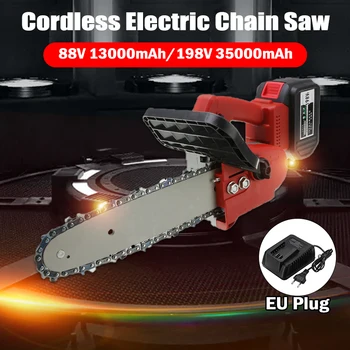 

1200W Cordless Chain Saw 88V/198V Woodworking Electric Chain Saw Wood Cutter Garden Tools Portable Rechargeable Lithium Saw