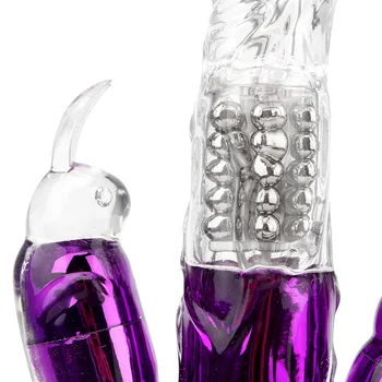 OLO 360 Degree Rotation Dildo Vibrator Clitoris Stimulation Rabbit Vibrator G-Spot Vagina Massager Transfer Beads AV Rod Sex Toy 4