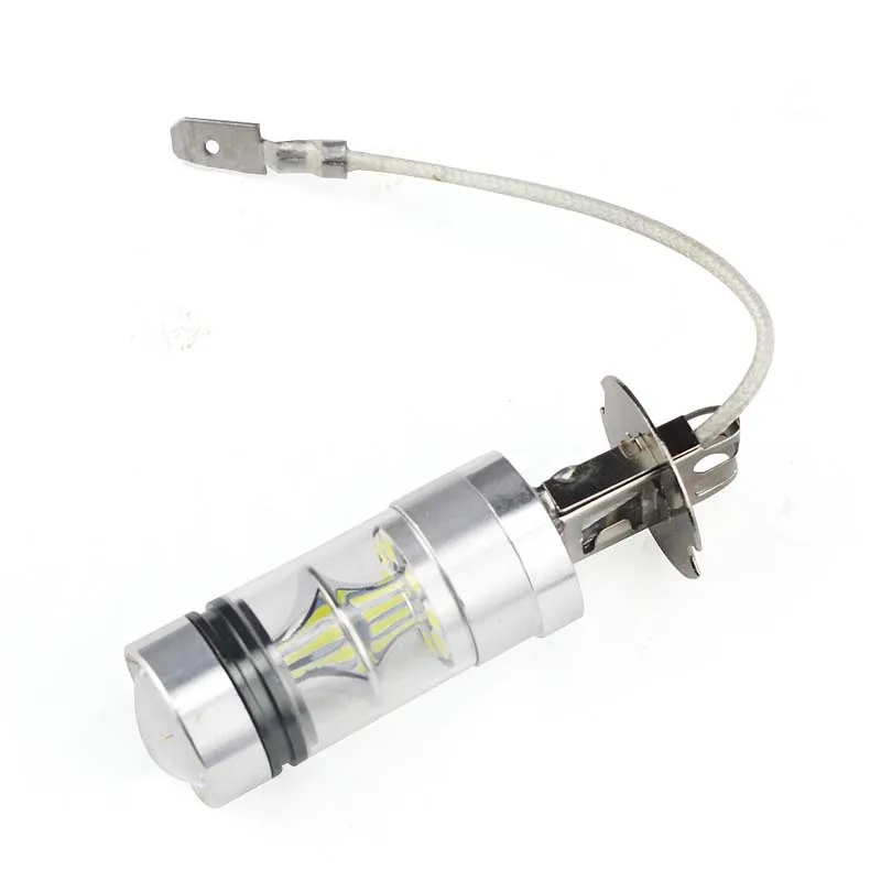 2 шт. H3 светодиодный светодиодные фары лампы 100 Вт 20SMD 3030 2828 Автомобильные фары Противотуманные фары 12 В дальнего света светодиодный автоматический Стайлинг 12-24 В