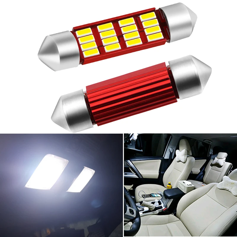2 шт. 36 мм C5W C10W 16 SMD 4014 светодиодный CANBUS без ошибок салона автомобиля Купол | Сигнальная лампа -4000233315990
