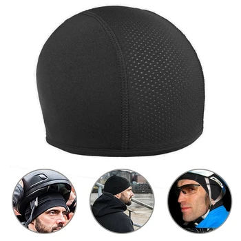 

Motorcycle Helmet Inner Cap Black Quick Dry Breathable Hat Beanie Caps for Helmet Dome Cap Winter Protective Accessories