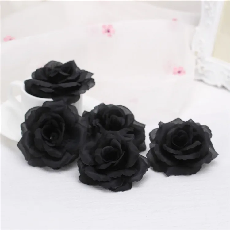 Black Rose Artificial Flower Artificial Flowers Black Diy Black