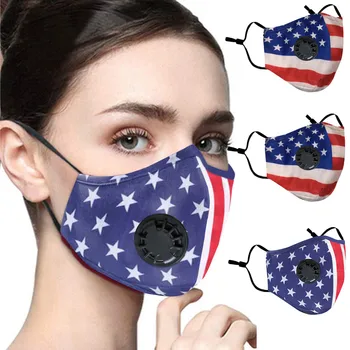 

Flag Print American Cloth Facial Mask Breathable Mouth Mask Reusable Face Shield Mouth Mask Washable mondmasker