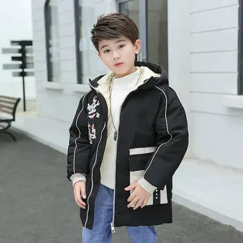 

2020 Autumn Winter Boys Jacket Chinese Style Down Cotton Thick Boys Parka 7-16 Years Kids Teenage Boys Outerwear Coat