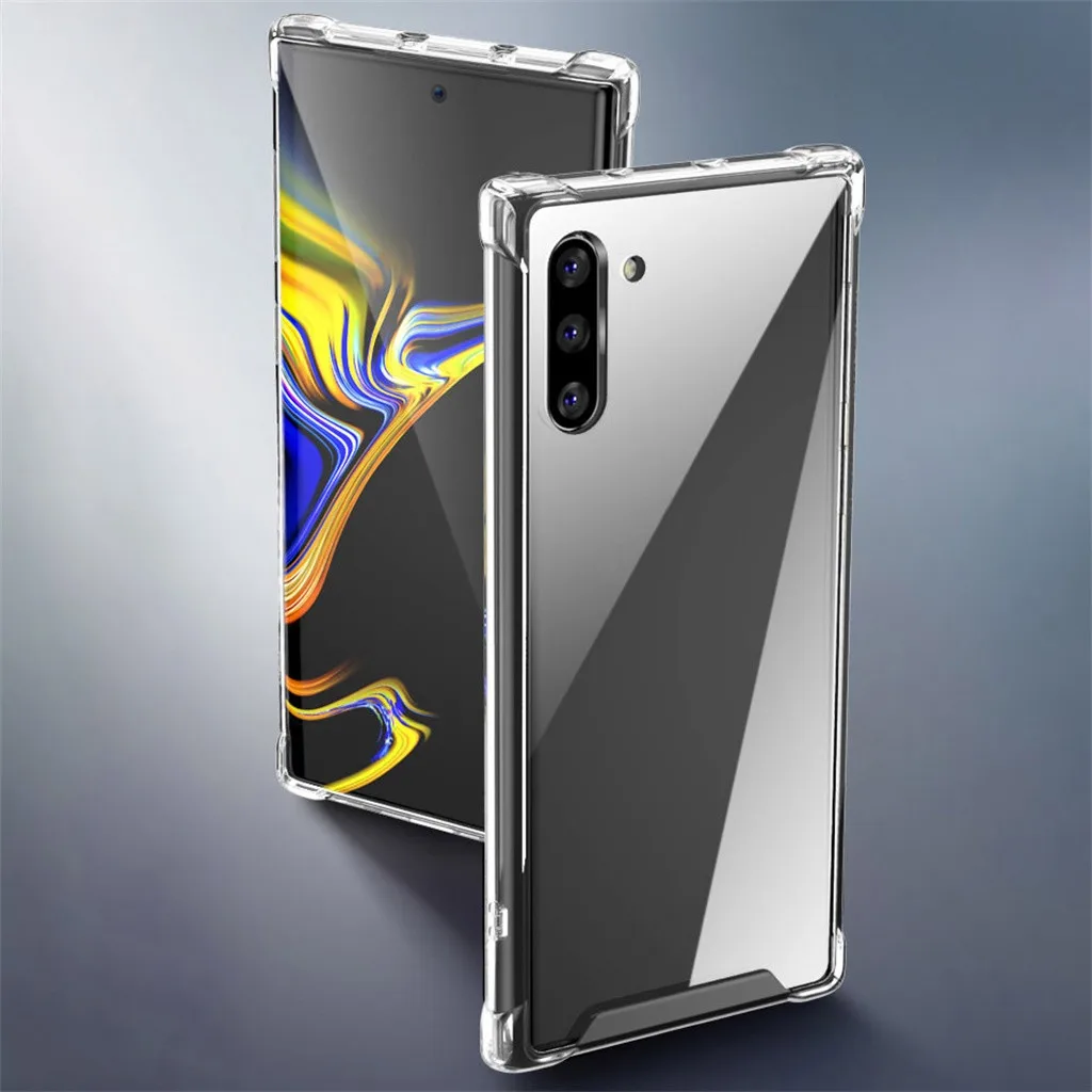 Ouhaobin чехол для телефона s для samsung Galaxy Note 10 6,3 дюймов Прозрачный Резиновый ТПУ противоударный чехол для samsung Galaxy Note 10