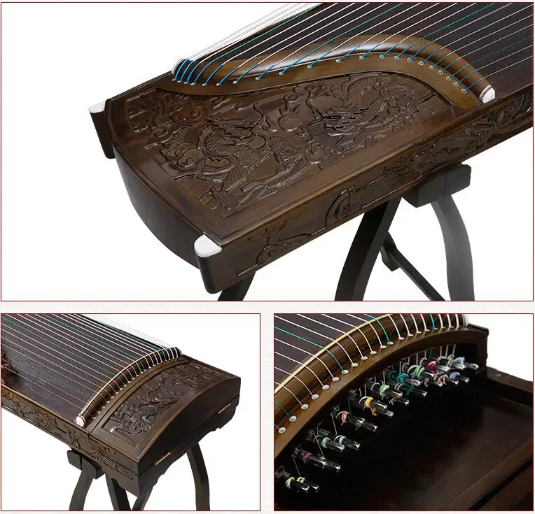 Профессиональный 21 струны китайский zither nanmu твердой древесины guzheng профессиональный 9 Драконов выгравированы ГУ zheng zither