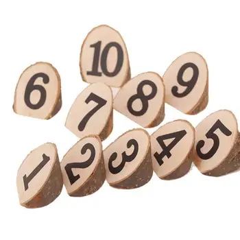 

Wooden table decor Rustic Wedding Wooden Table Numbers 1-10 Set for Receptions, Banquet, Cafe, decoration number card