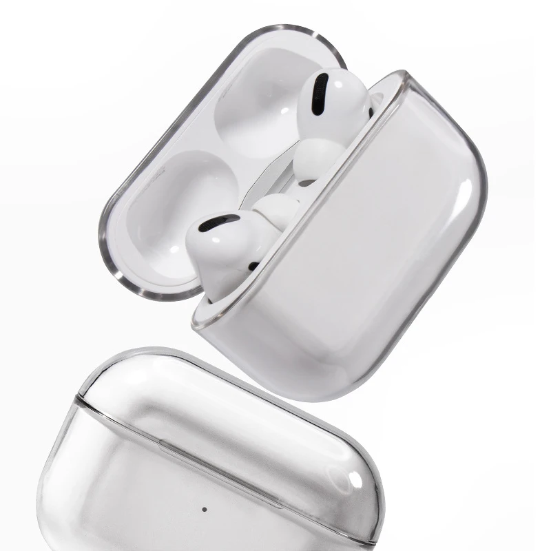 Защитный чехол для Apple Airpods pro, беспроводной Bluetooth чехол для наушников для Apple AirPods, ПК, твердый прозрачный чехол, чехол - Цвет: Transparent